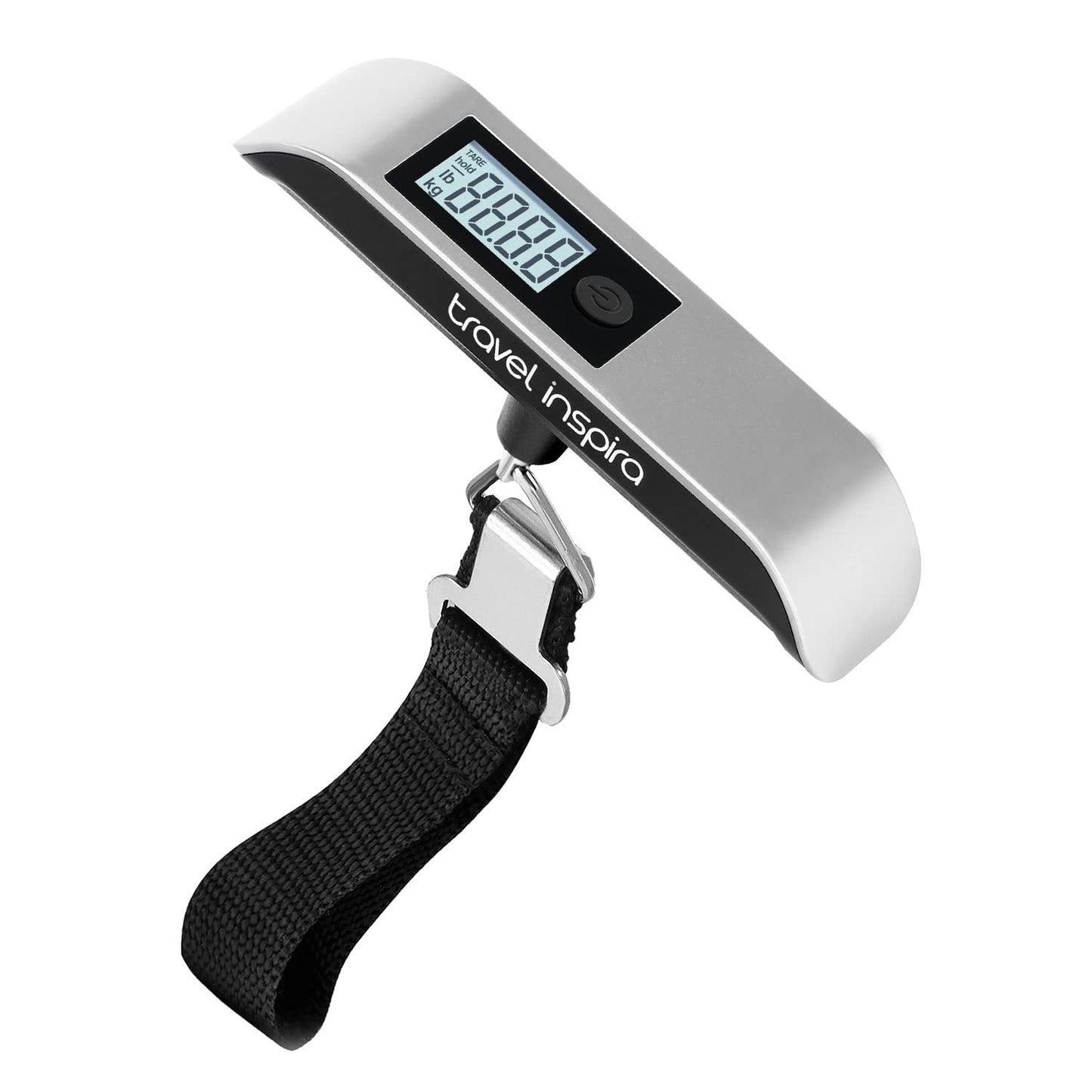 travel inspira Luggage Scale, Portable Digital Hanging Baggage Scale for Travel, Suitcase Weight Scale with Rubber Paint, 110 Pounds, Battery Included