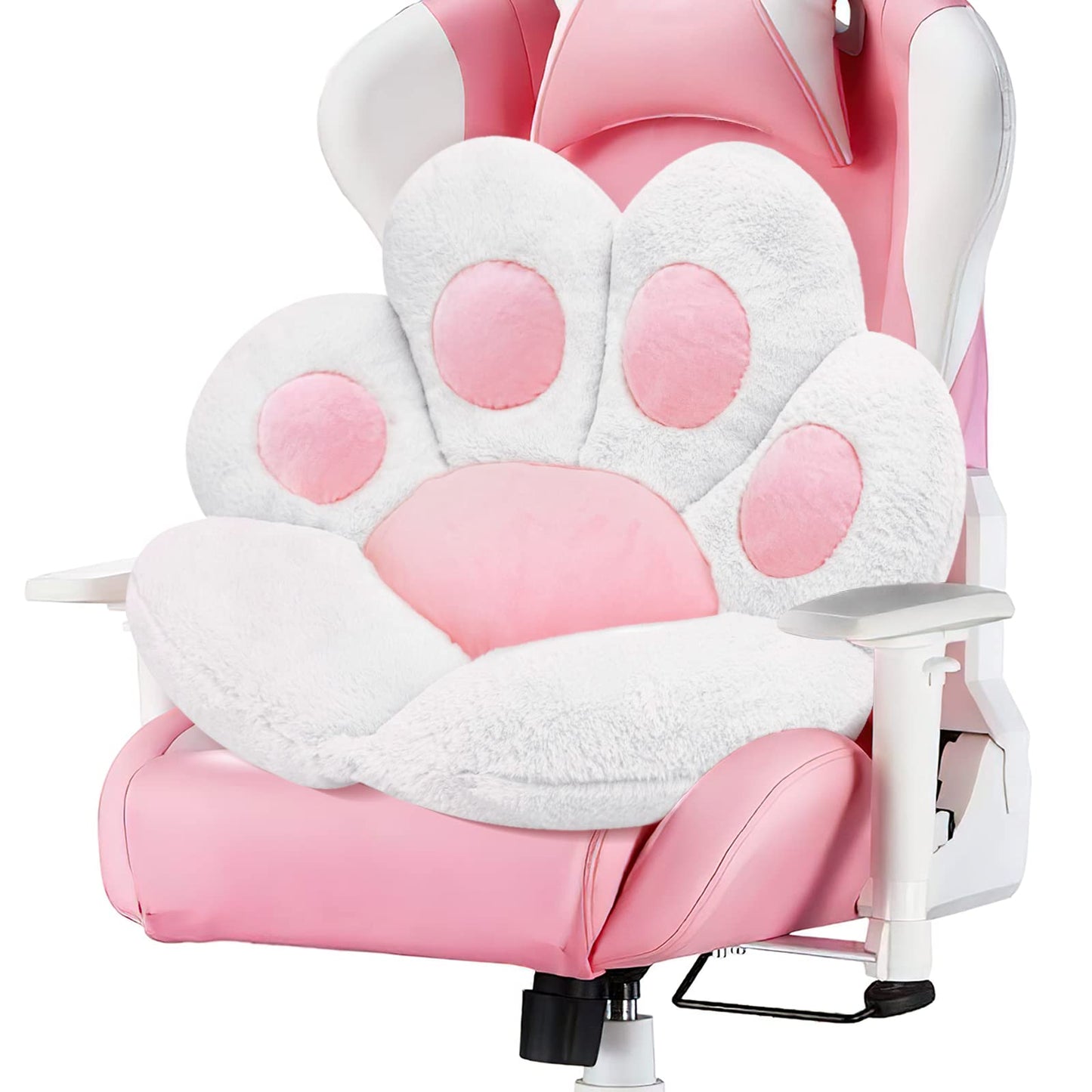 MOONBEEKI Cat Paw Cushion Chair Comfy Kawaii Plush Seat Cushions Shape Lazy Pillow for Gamer Chair 28"x 24" Cozy Floor Cute Seat Kawaii for Girl Worker Gift, Dining Room Bedroom Decorate Black