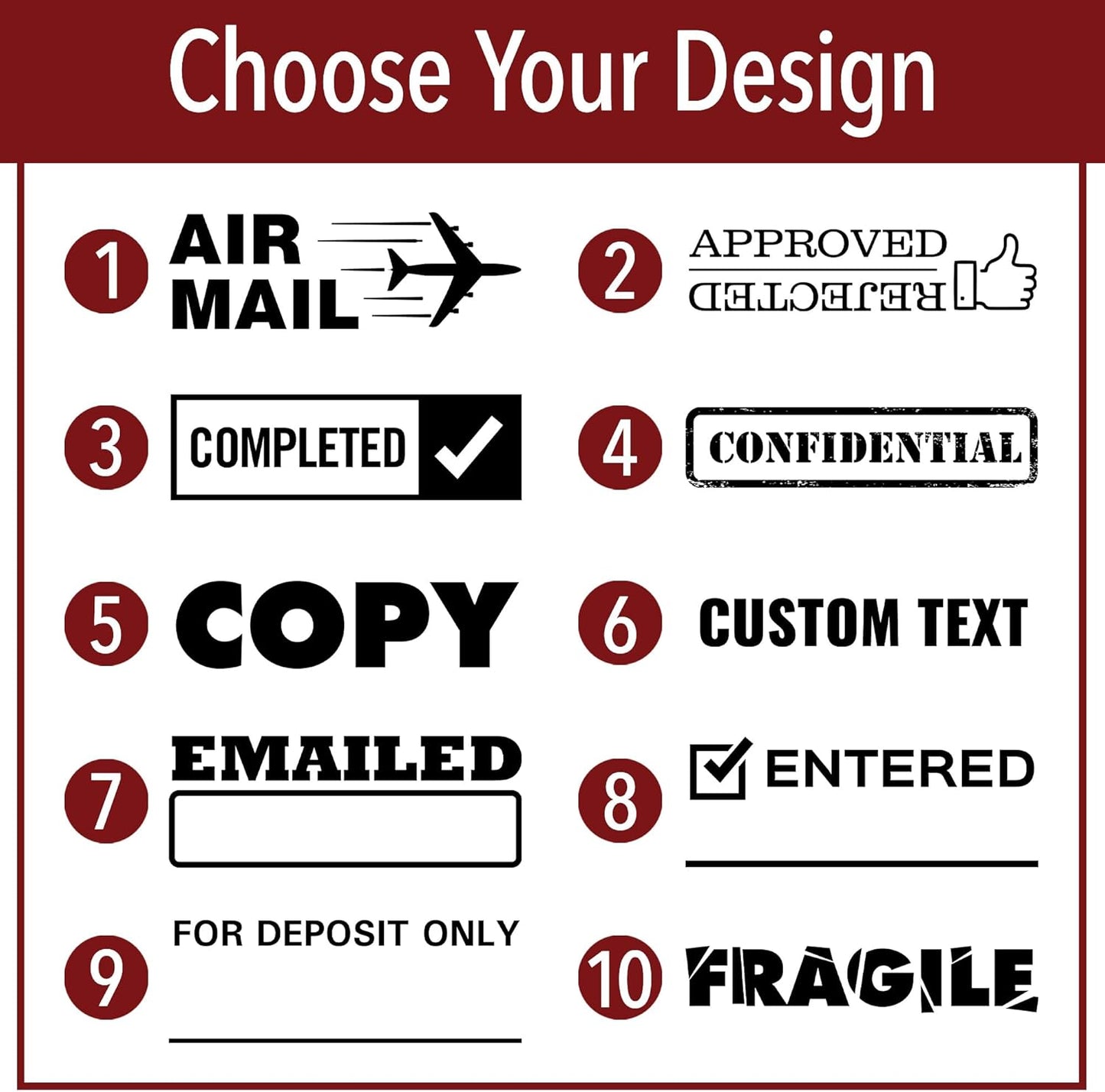 Urgent Time Sensitive Office Stamp | 4 Different Sizes | 20 Designs | Multiple Color Options | Perfect for Quick Validation of Office Documents (Urgent Time Sensitive, Xtra Wide)