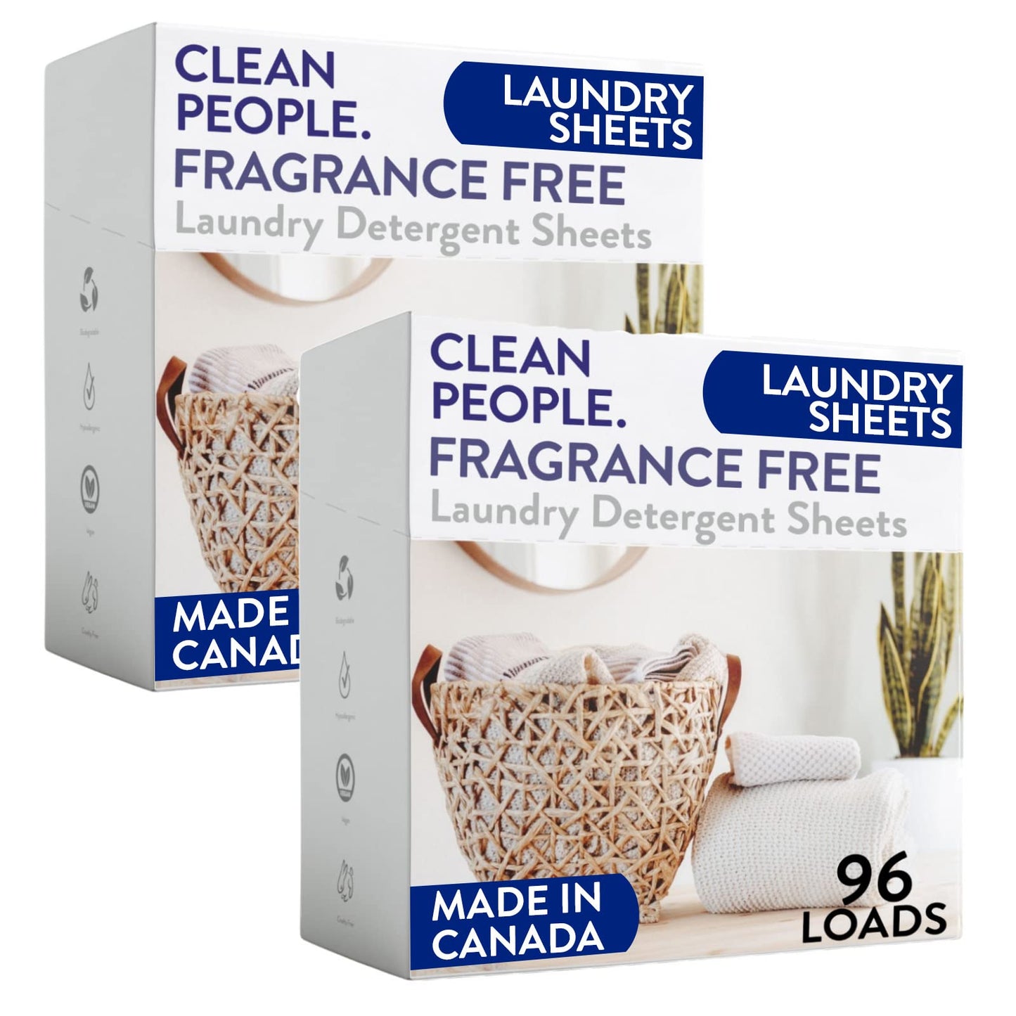 The Clean People Laundry Detergent Sheets - Laundry Soap - Ultra Concentrated, Recyclable Packaging, Stain Fighting - Fresh Scent, 32 Pack