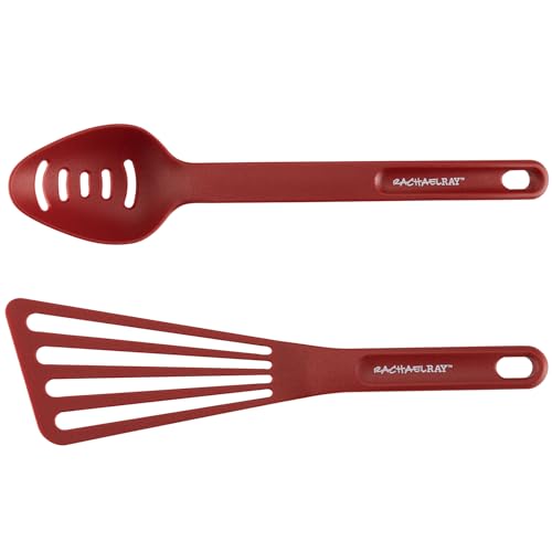 Rachael Ray Cucina Nonstick Cookware Pots and Pans Set, 12 Piece, Cranberry Red