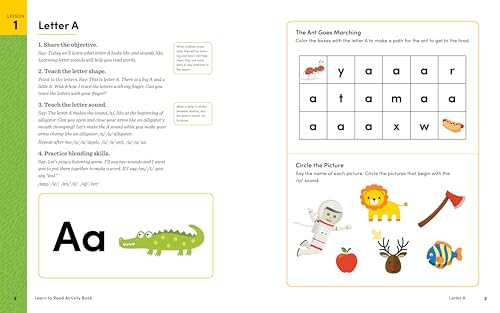 Learn to Read Activity Book: 101 Fun Phonics Lessons to Teach Your Child to Read (Phonics Makes Readers)