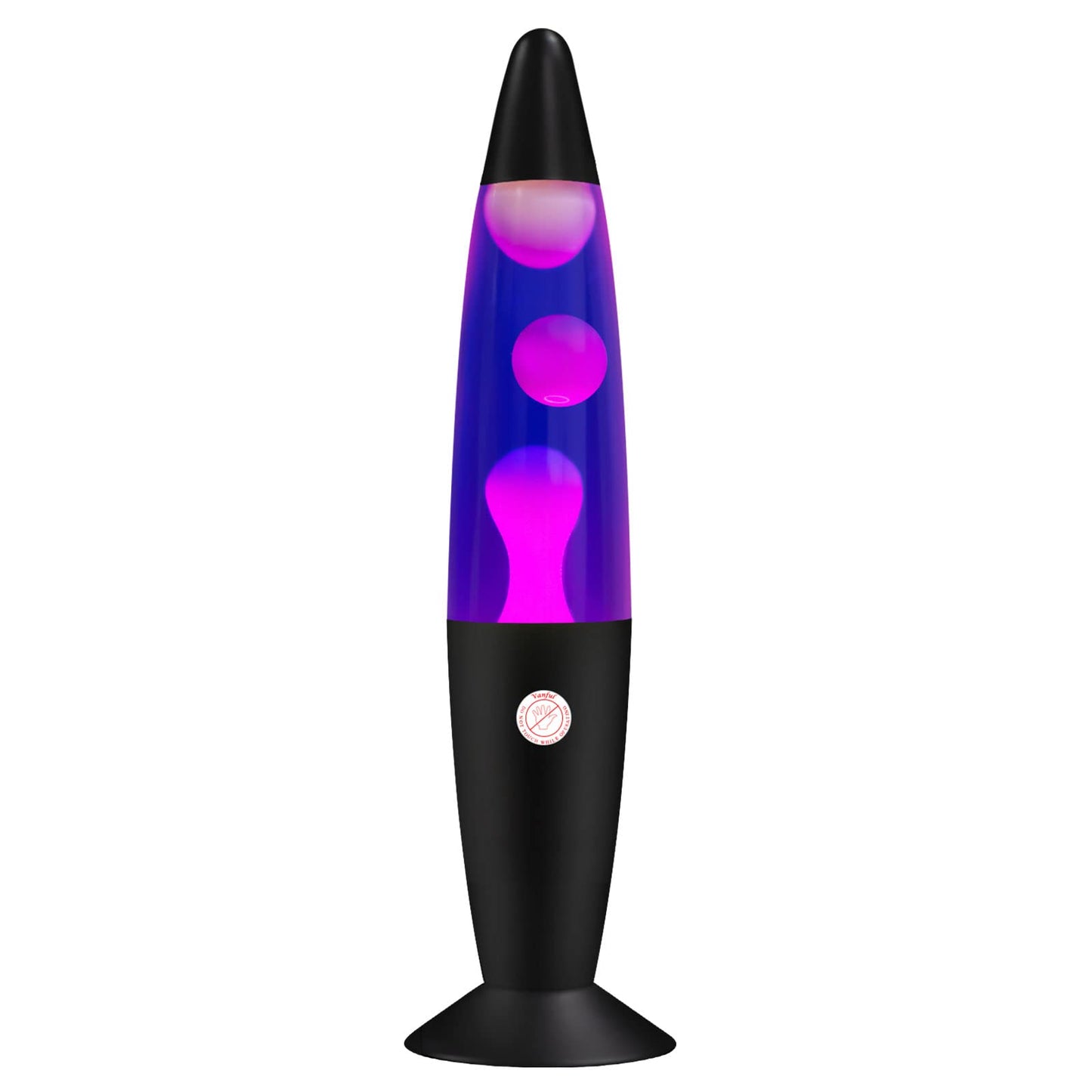 Purple Magma Lamp with White Wax Sliver Base Gorgeous Liquid Motion Mood Lamp Relaxing Decoration for Home Office Bedroom Glitter Lamps for Adults Kids as Nightlight