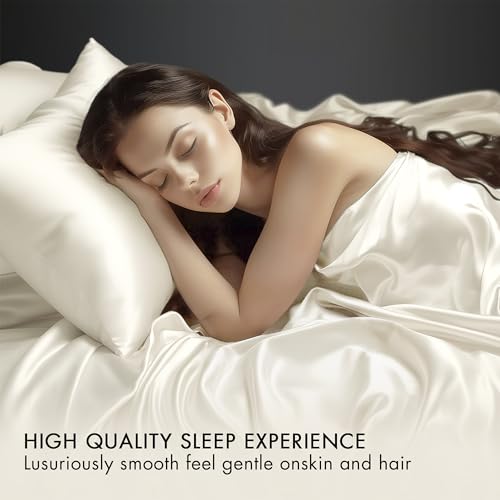 Madison Park Essentials Polyester Satin 6 Piece Sheet Set with Ivory MPE20-904, Queen
