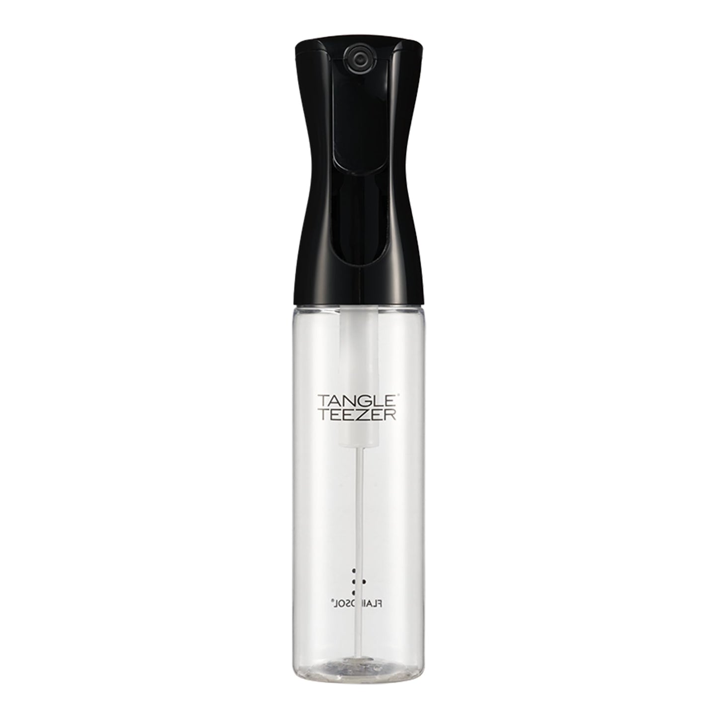 TANGLE TEEZER Fine Mist Continuous Spray Bottle, Reusable and Refillable, for Hair Detangling and Styling, 10.1 oz, Black