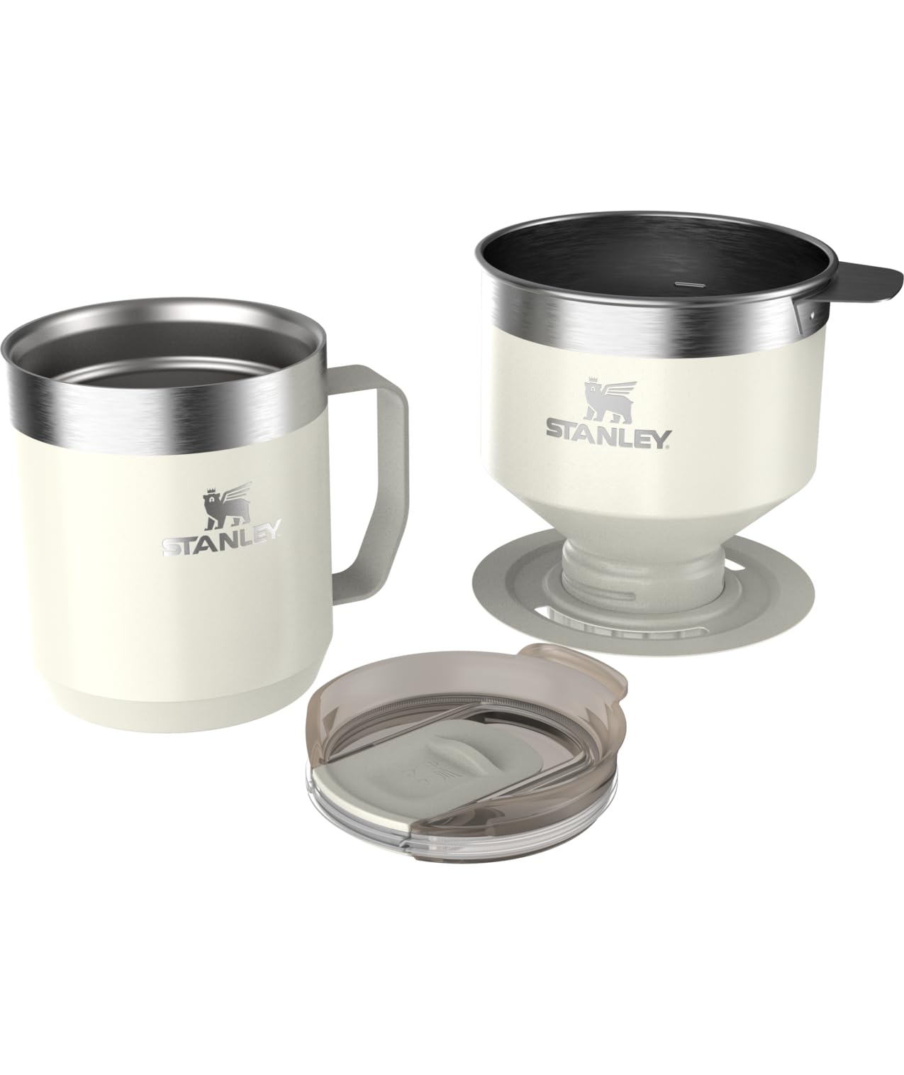 Stanley Perfect Brew Pour Over Set | 12 oz Camp Mug with Lid Included | Drip Coffee Maker with Reusable Filter | Insulated Stainless Steel | BPA-Free | Hammertone Green