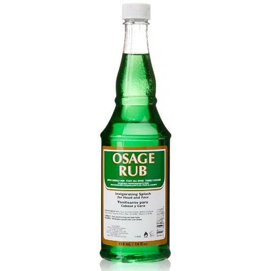 Clubman Jeris Osage Rub Professional Size - 14 fl oz Hair Tonic for Men, Refreshing and Invigorating Experience, Perfect for Men's Grooming Needs