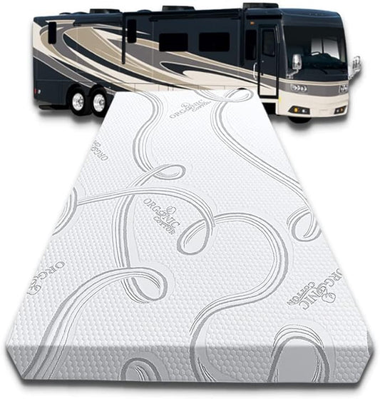 FoamRush 6-Inch Bunk (36" x 72") Mattress Gel Memory Foam RV Mattress Replacement with Cotton Cover, Medium Firm, Comfort, Pressure Relief, Made in USA, Travel Camper Trailer Truck