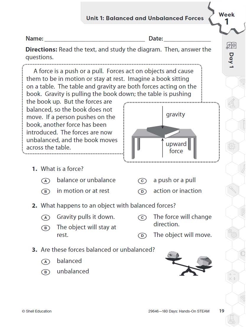 180 Days: STEM/STEAM for 3rd Grade Practice Workbook for Classroom and Home, Cool and Fun Practice Created by Teachers (180 Days of Practice)