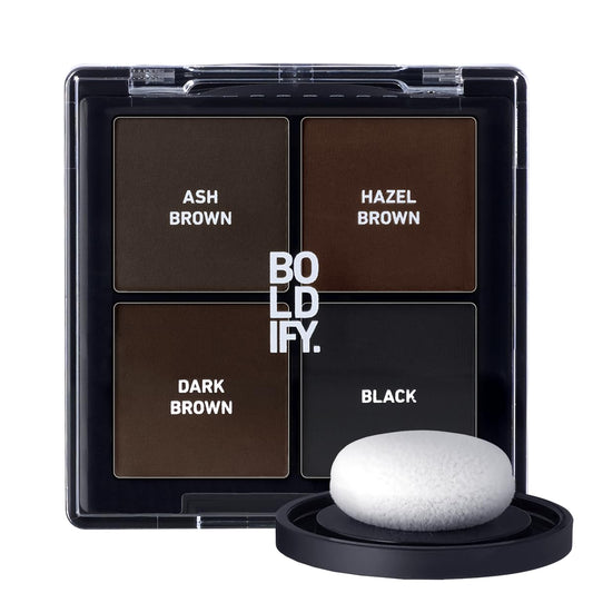 BOLDIFY Hairline Powder Color Sample Kit - Root Touch Up Hair Color for Gray Coverage - Bald Spot Concealing Hair Powder for Women & Men - 48-Hour Stain-Proof - Dark Browns + Black