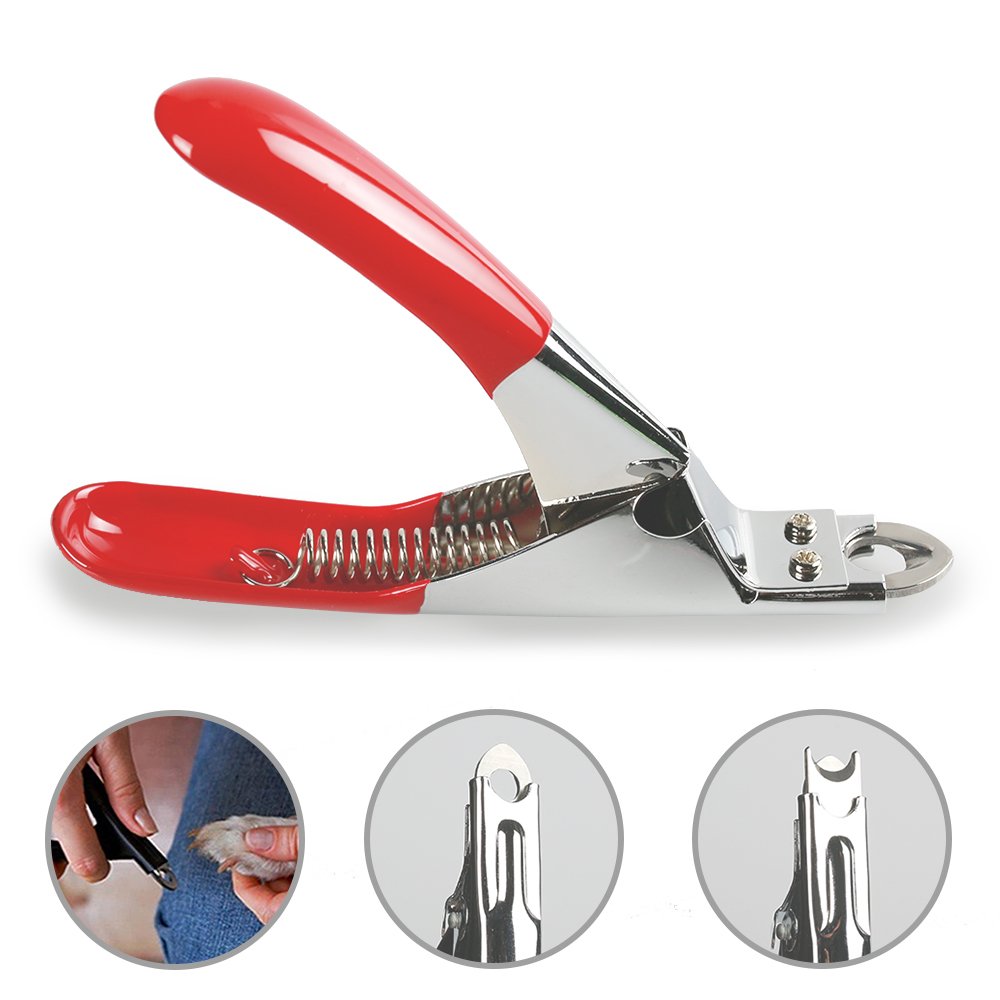 WeinaBingo Dog Cat Pets Nail Clippers, Professional Pets Claw Trimmer with Free Nail File, Sharp Stainless Steel Blade, Sturdy Non Slip Handles - for Safe, Professional at Home Grooming