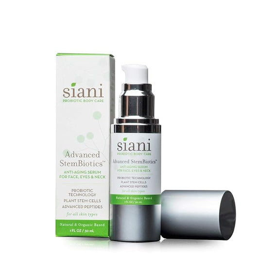 Advanced Anti Aging Serum with Plant Stem Cells, Advanced Peptides,Science Backed Probiotic Technology, Vegan, Organic & Natural Ingredients