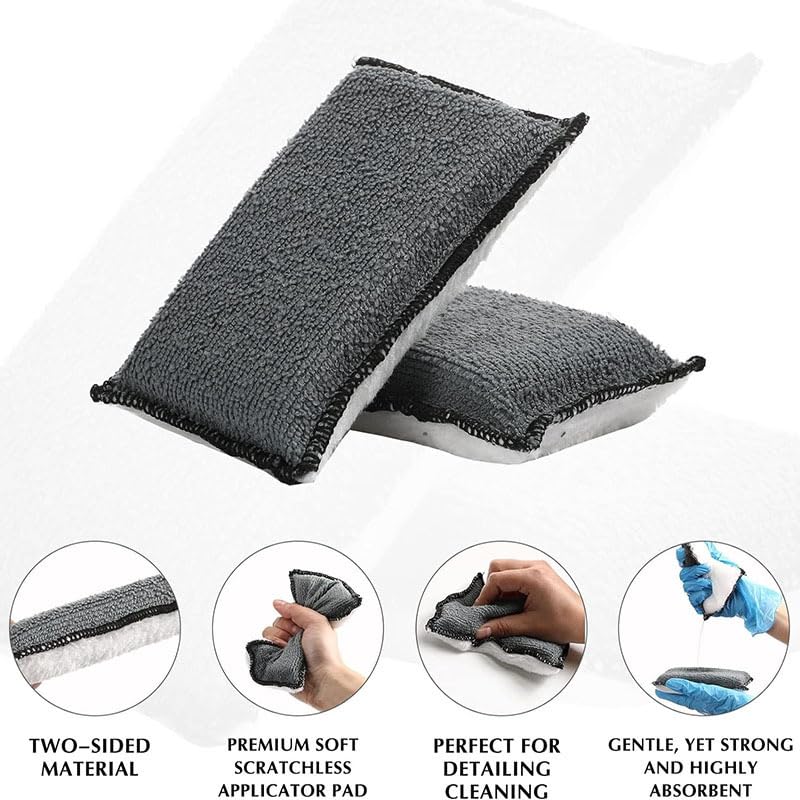 HANGZIGD 10Pcs Car Detailing Brush Set, Car Detailing Kit,Car Dashboard Cleaning Soft Brush, Suitable for Cleaning Internal Brush Panels, Vents, Leather, and Computers.