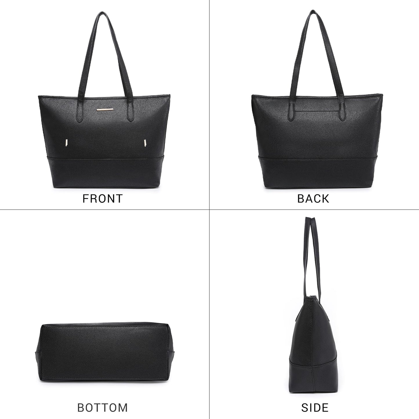 MARCO M KELLY 3PCS Women Vegan Leather Purses and Handbags Top Handle Tote Bag Shoulder Satchel Purse with Wallet