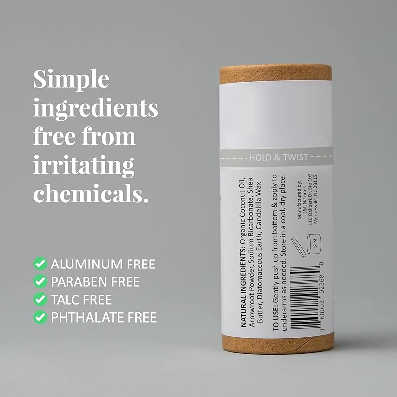 J&L Naturals Aluminum Free Deodorant for Men & Women | 100% Natural Ingredients With Coconut Oil, Shea Butter, & Essential Oils | Sustainable, Eco-Friendly (Strawberry & Vanilla, 3.0 Oz (Pack of 4))