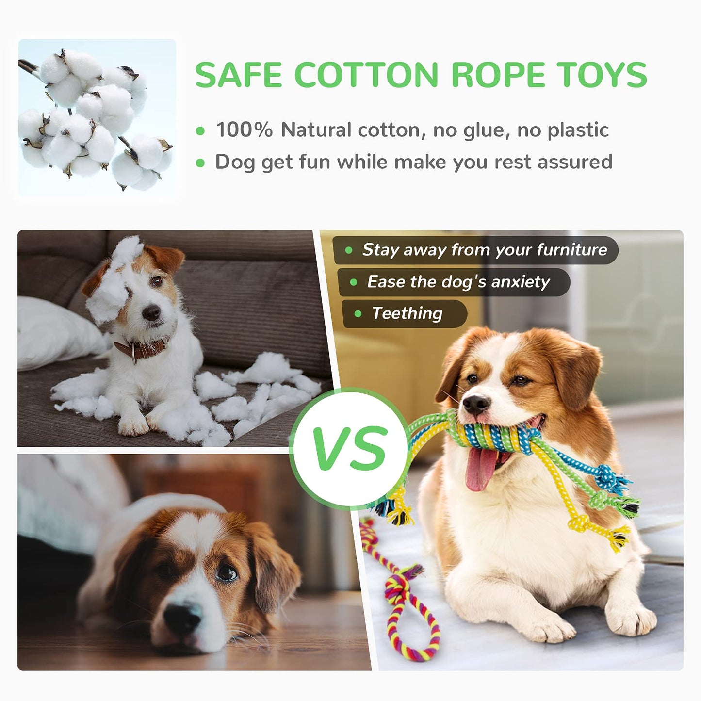 LEGEND SANDY Puppy Toys, Squeaky Dog Toys for Small Dogs, 12 Pack Puppy Chew Toys for Teething, Dog Rope Toy and Cute Stuffed Animals Value Bundle