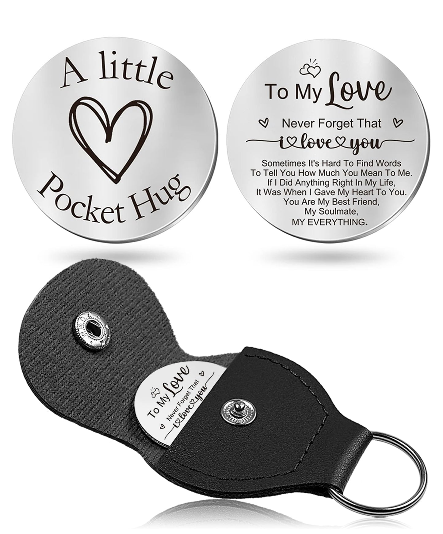 CINDYHE Pocket Hug Token keychain Gifts for Men Women Him Her Dad Mom Son Daughter Brothers Sisters Teacher Boy Girl Friends (Sobriety)