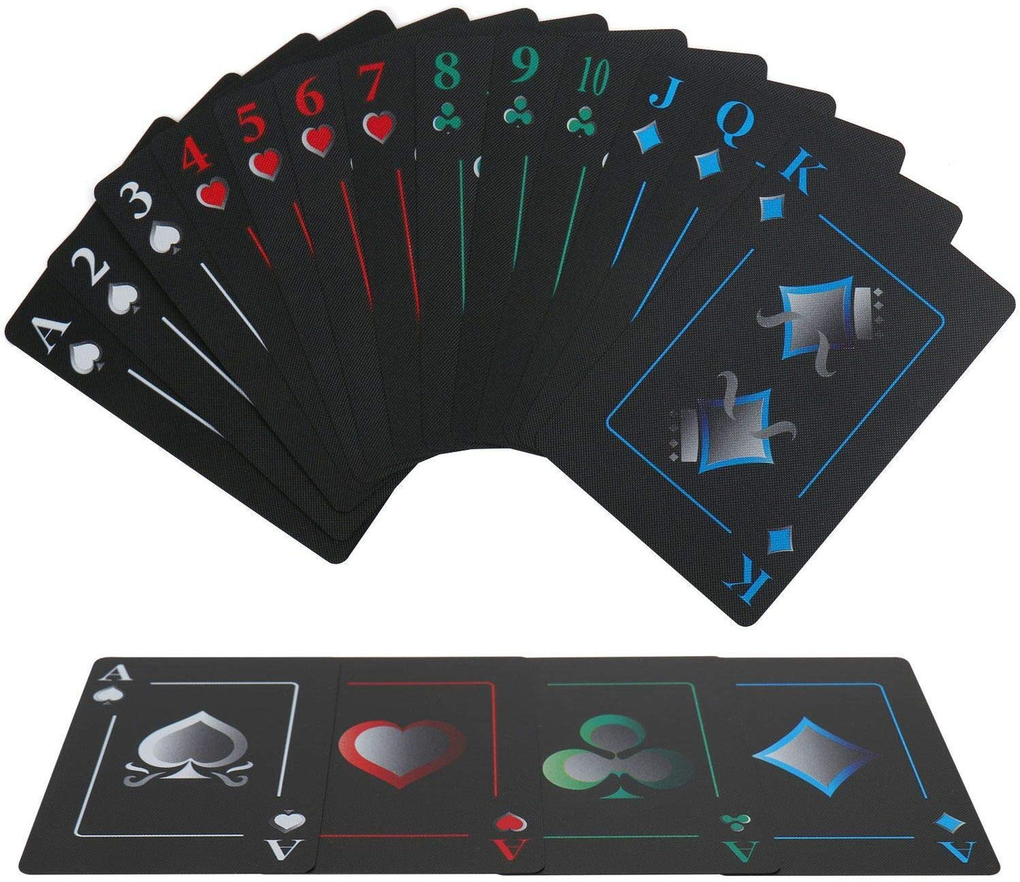 Joyoldelf Silver Foil Poker Playing Cards, Waterproof Deck Poker Card with Gift Box, Perfect for Party and Game