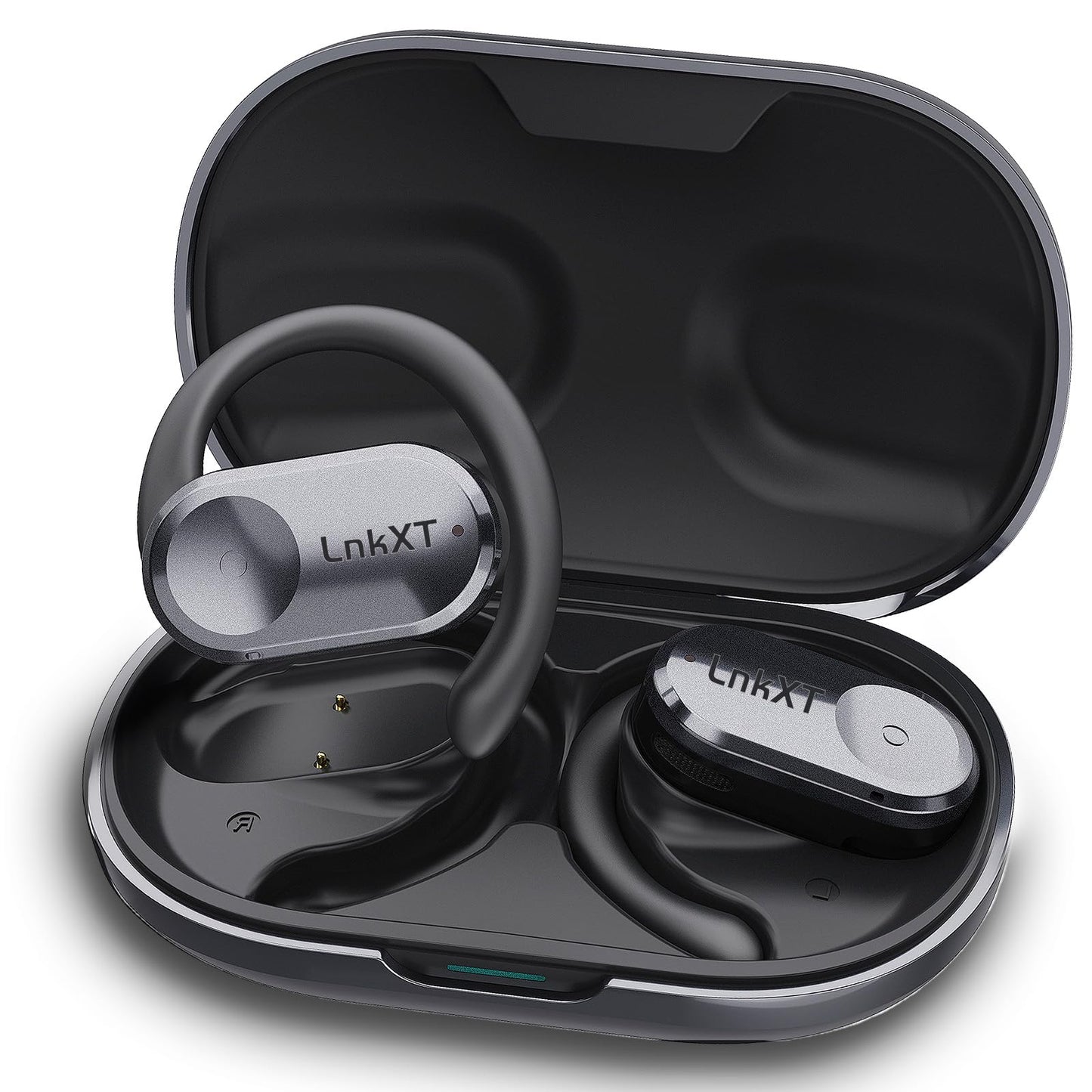 LnkXT for Open Ear Headphones, True Wireless Earbuds, Bluetooth Headphones,16.2mm Speakers, Bluetooth 5.4 Headset with Mic for Meeting/Sports/Running/Cycling/Driving/Gaming/Gym/Travel