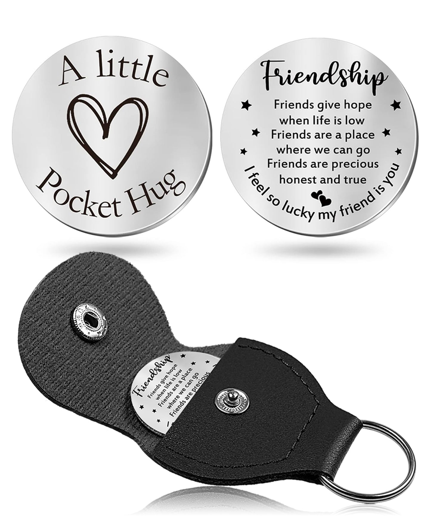 CINDYHE Pocket Hug Token keychain Gifts for Men Women Him Her Dad Mom Son Daughter Brothers Sisters Teacher Boy Girl Friends (Sobriety)