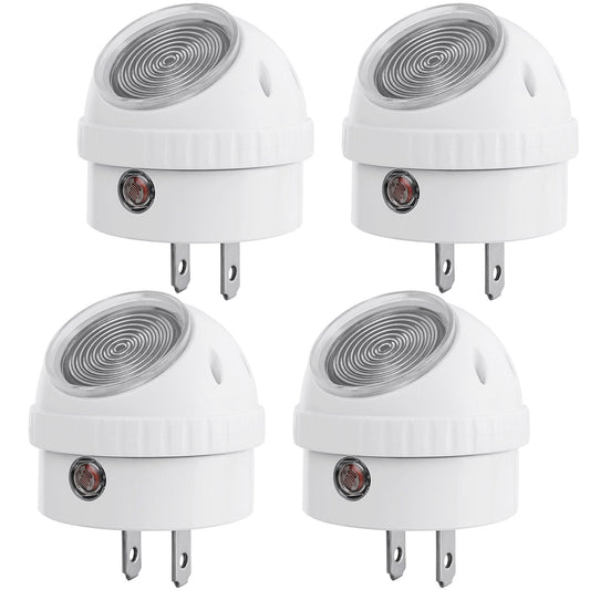DEWENWILS Plug in Night Lights into Wall, Dusk to Dawn Sensor, 360° Rotating, Directional LED Nightlights for Kids, Nursy, Hallway, Bathroom, Bedroom, 5000K Daylight, UL Listed, 4 Pack