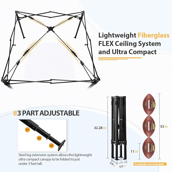 EAGLE PEAK Flex Ultra Compact 4x4 Pop-up Canopy, Sun Shelter, Changing Room, Portable Privacy Canopy Cabana for Pool, Fashion Photoshoots, or Camping, 4x4 ft, Pink