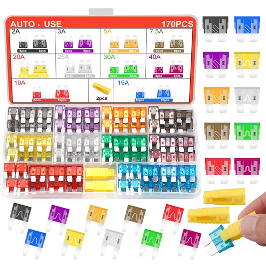 Fuse Assortment Kit,306pcs Car Boat Truck SUV Auto Automotive Assorted Replacement Blade Fuses Standard & Mini & Low Profile Mini-2A 5A 7.5A 10A 15A 20A 25A 30A 35A with Fuse Puller Circuit Tester