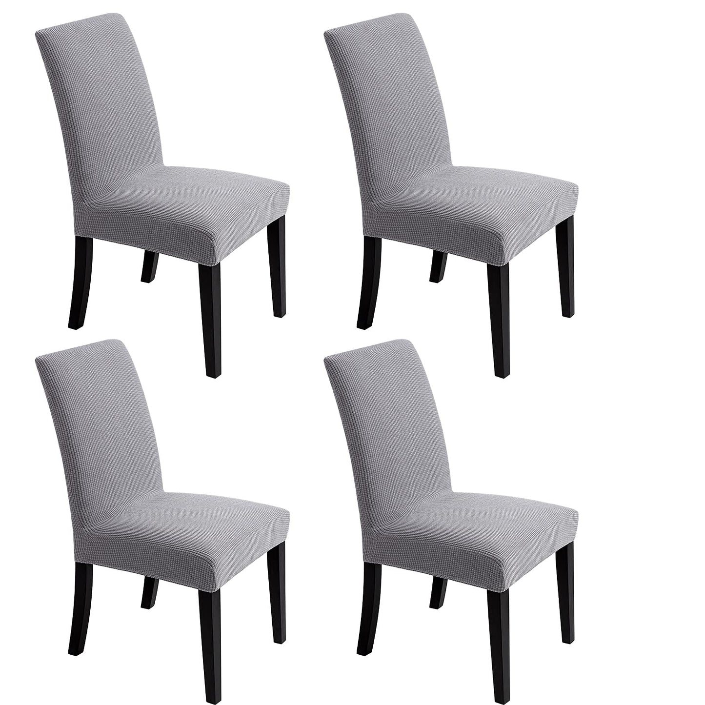 Chair Covers for Dining Room - Stretch Chair Slipcovers for Decorative Seat Protector Armless Removable Washable Elastic Dinner Universal Spandex Solid Chair Slip Covers Set…