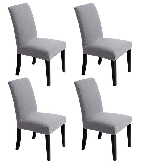Chair Covers for Dining Room - Stretch Chair Slipcovers for Decorative Seat Protector Armless Removable Washable Elastic Dinner Universal Spandex Solid Chair Slip Covers Set…