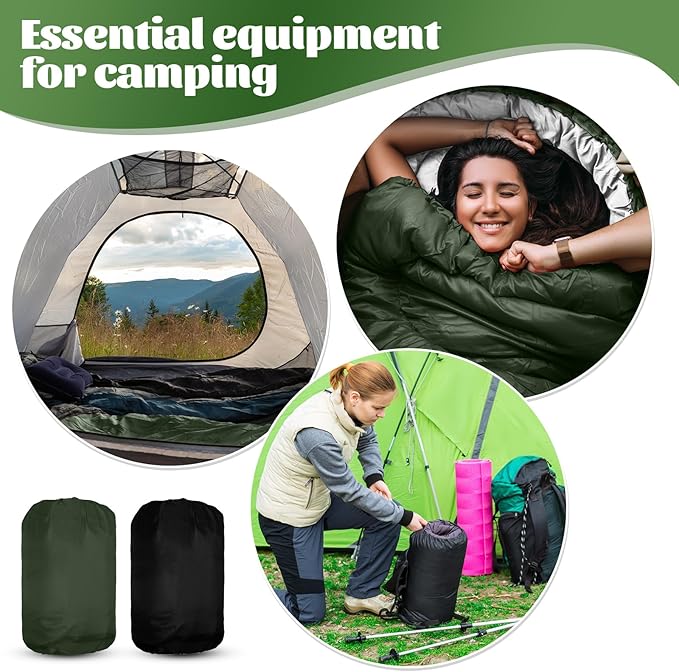 Tudomro 16 Pack Camping Sleeping Bags Bulk Adults Envelope 4 Season Cold Warm Weather Lightweight Waterproof Compact Backpacking Sleeping Bag for Travel Hiking