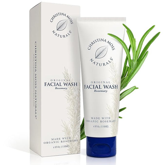 Christina Moss Naturals Face Wash for Women & Men – Gentle Facial Cleanser for All Skin Types, Organic Face Wash & Gel Cleanser for Daily Use, Non-toxic, Fragrance-, Paraben-, Sulfate-Free, 4 oz.
