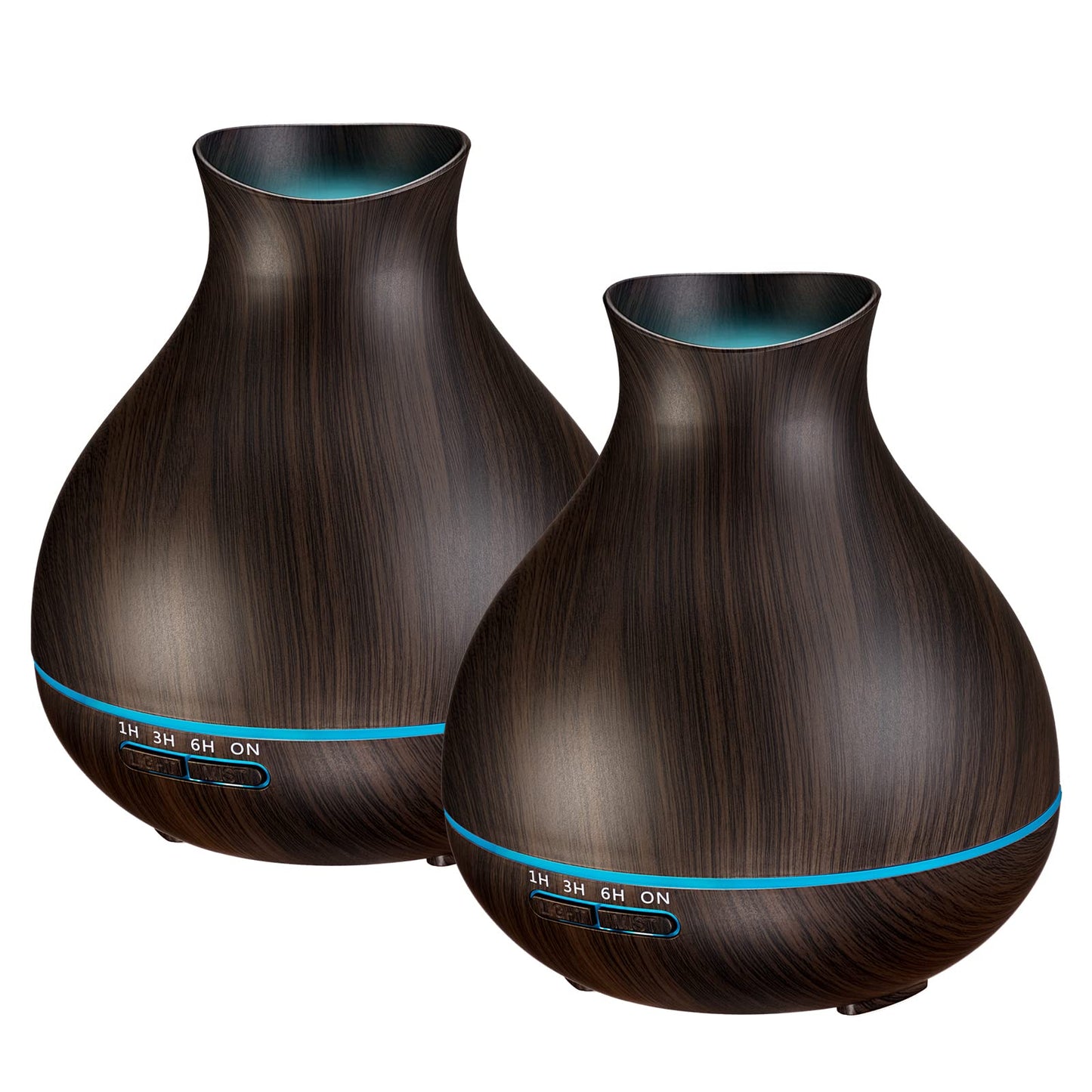 BZseed Aromatherapy Essential Oil Diffuser 550ml 12 Hours Wood Grain Aroma Diffuser with Timer Cool Mist Humidifier for Large Room, Home, Baby Bedroom, Waterless Auto Shut-off,7 Colors Lights Changing