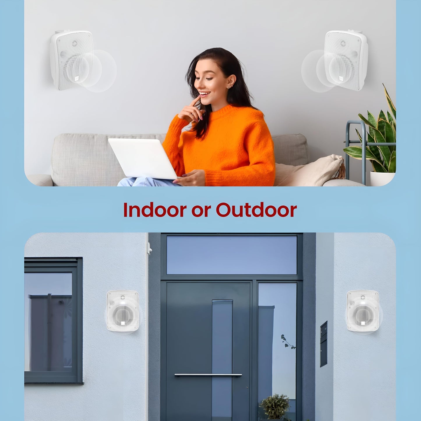 PYLE Outdoor Speakers - Pair of Bluetooth Waterproof Wireless Speakers - 600 Watt 2-Way Full Range Stereo Speaker, Marine Grade Weatherproof, Wall/Ceiling Universal Mounting - Home, Boat, Patio Pool