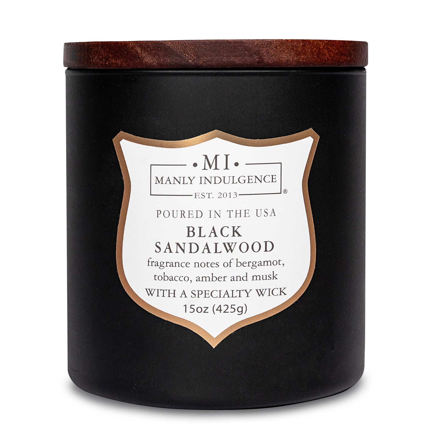 Manly Indulgence Winters Edge Scented Candles for Men, 15 oz Wooden Wick, Fathers Day Candle, 60H Burn, Candles for Home Scented - Made in The USA